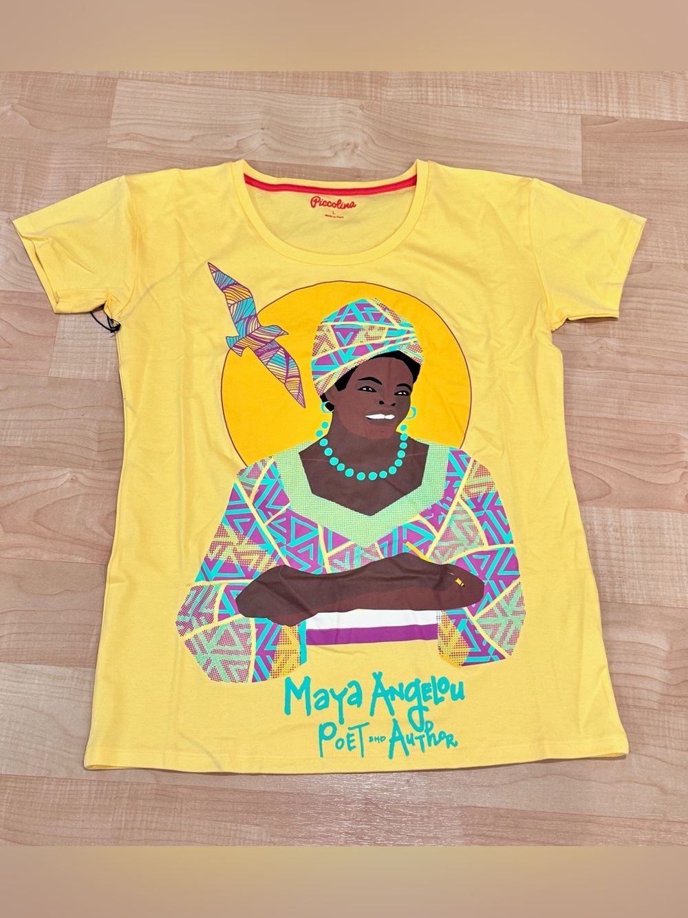 NWT Piccolina Maya Angelou Graphic Short Sleeve Tee, size L